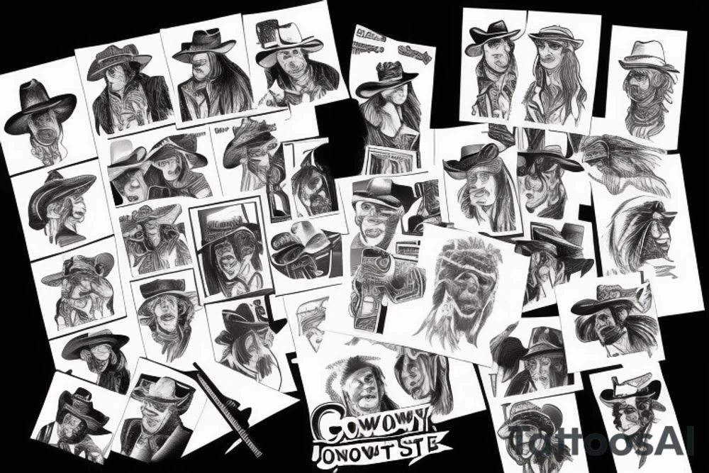 a cowboy shootout tattoo idea