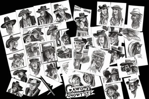 a cowboy shootout tattoo idea