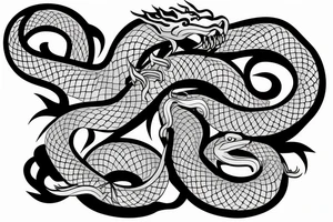 rod of asclepius with a dragon instead of a snake tattoo idea