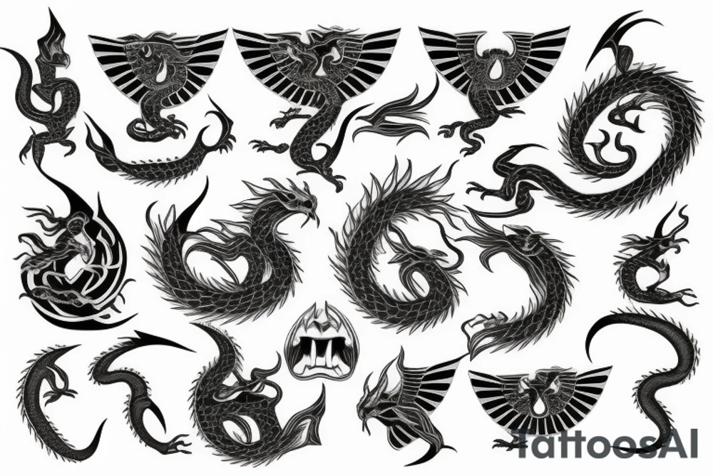 rod of asclepius with a dragon tattoo idea