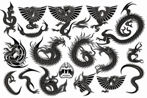 rod of asclepius with a dragon tattoo idea