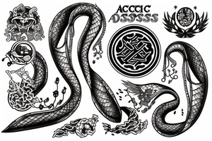 rod of asclepius tattoo idea