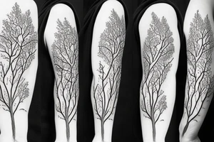wisteria tree tattoo idea