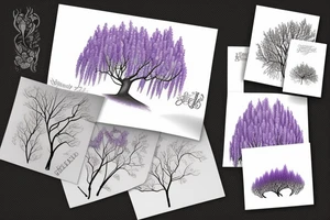 wisteria tree tattoo idea