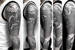 chinese dragon half sleeve tattoo idea