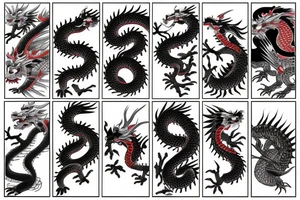 chinese dragon half sleeve tattoo idea