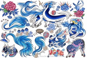 kirin blue tattoo idea