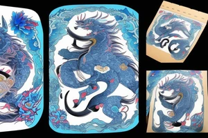 qilin blue tattoo idea