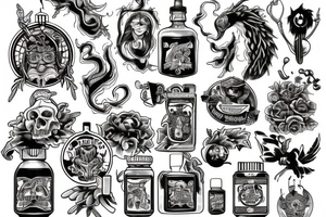 Poison elixir tattoo idea