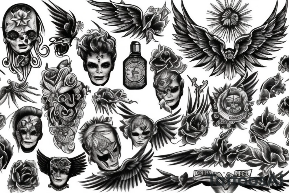 Fallen angel tattoo idea