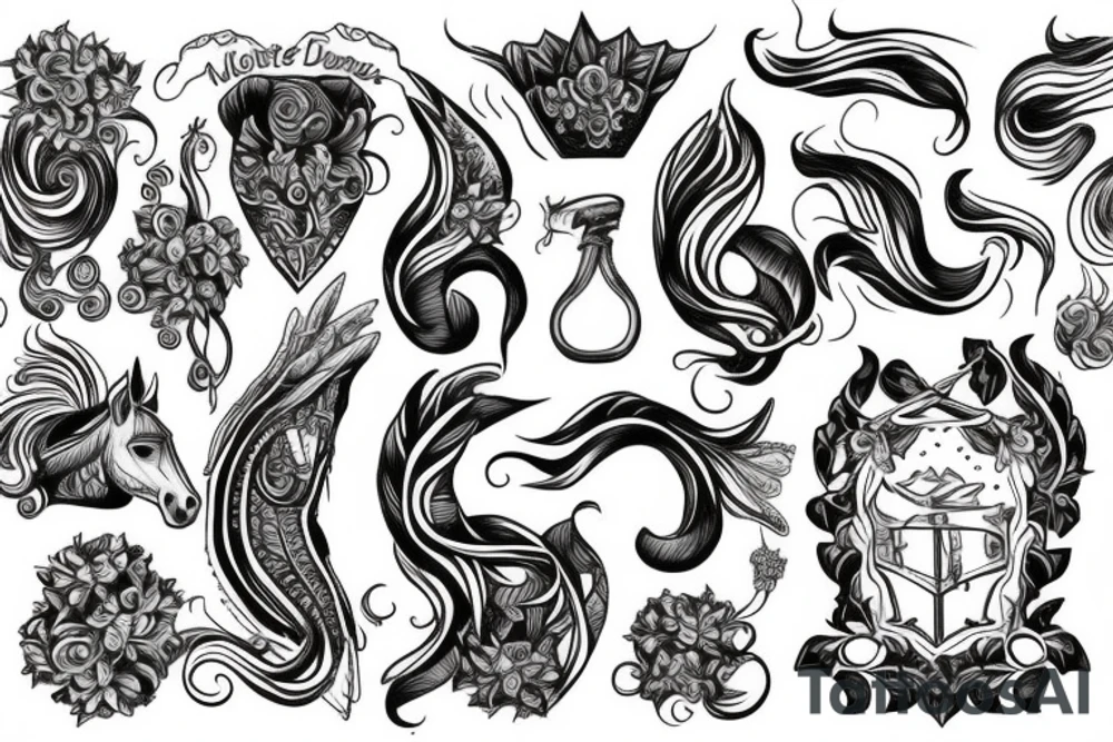 White horse tattoo idea