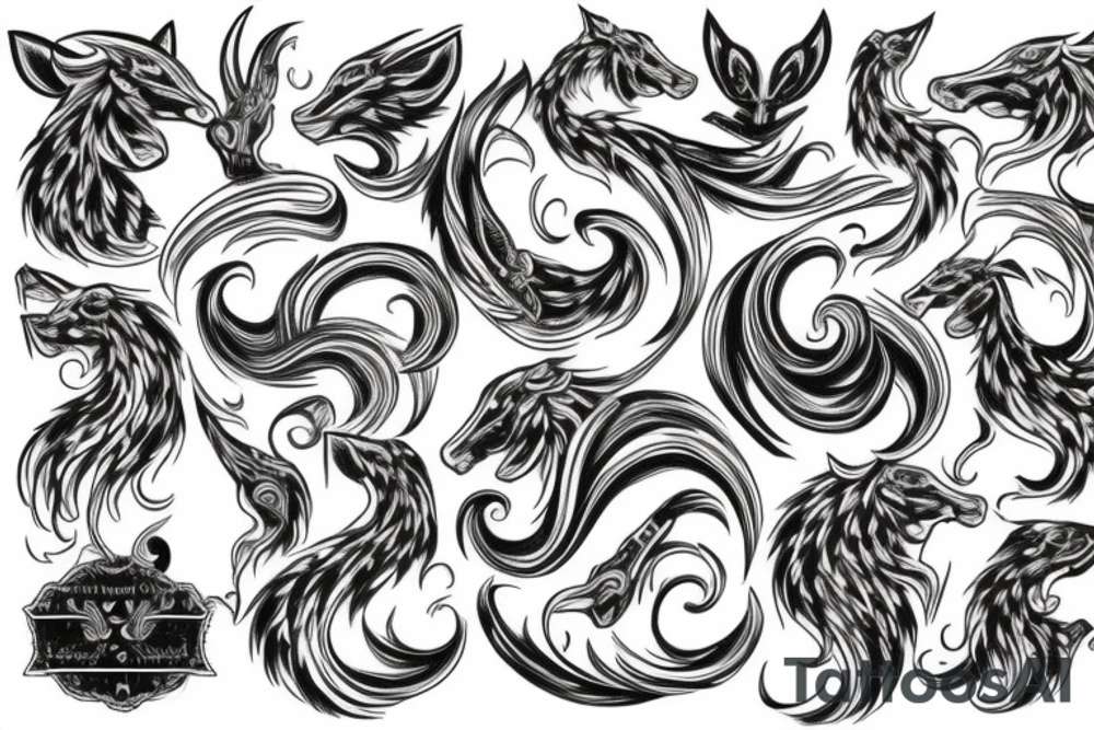 White horse tattoo idea