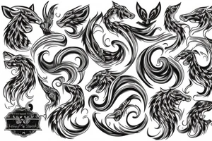 White horse tattoo idea