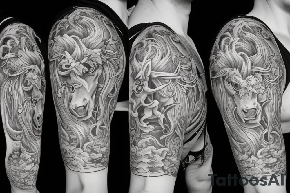 White horse tattoo idea