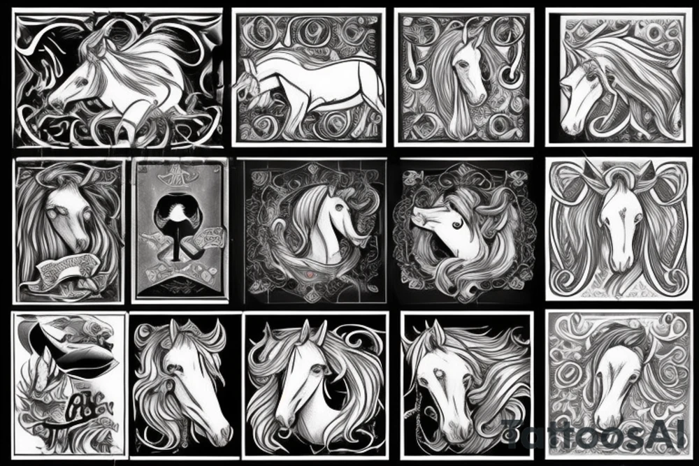 White horse tattoo idea