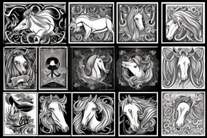 White horse tattoo idea