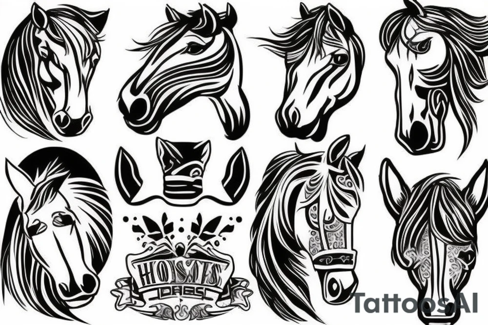 Horse head tattoo idea