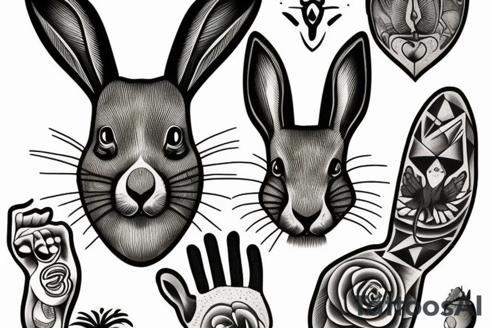 hare's paw tattoo idea