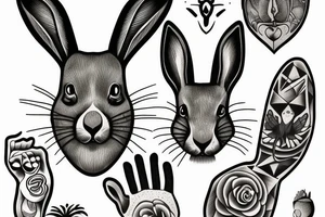 hare's paw tattoo idea