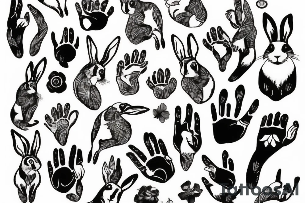 hare's paw tattoo idea