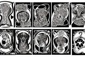 Lucky paw tattoo idea