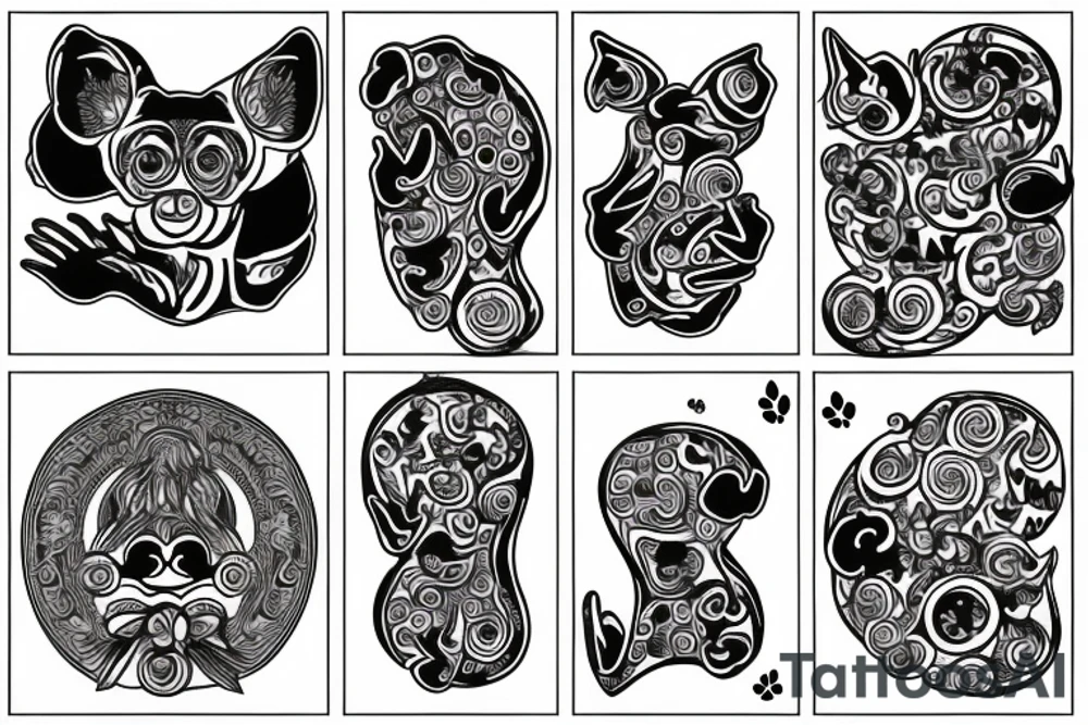 Lucky paw tattoo idea