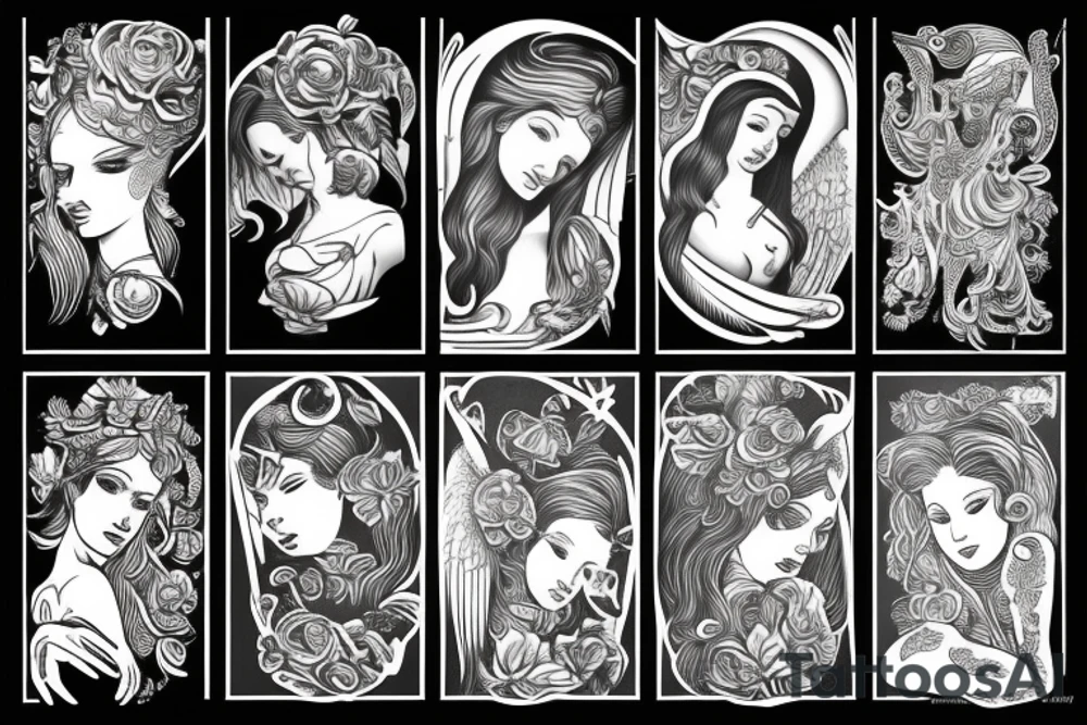 Love angel tattoo idea