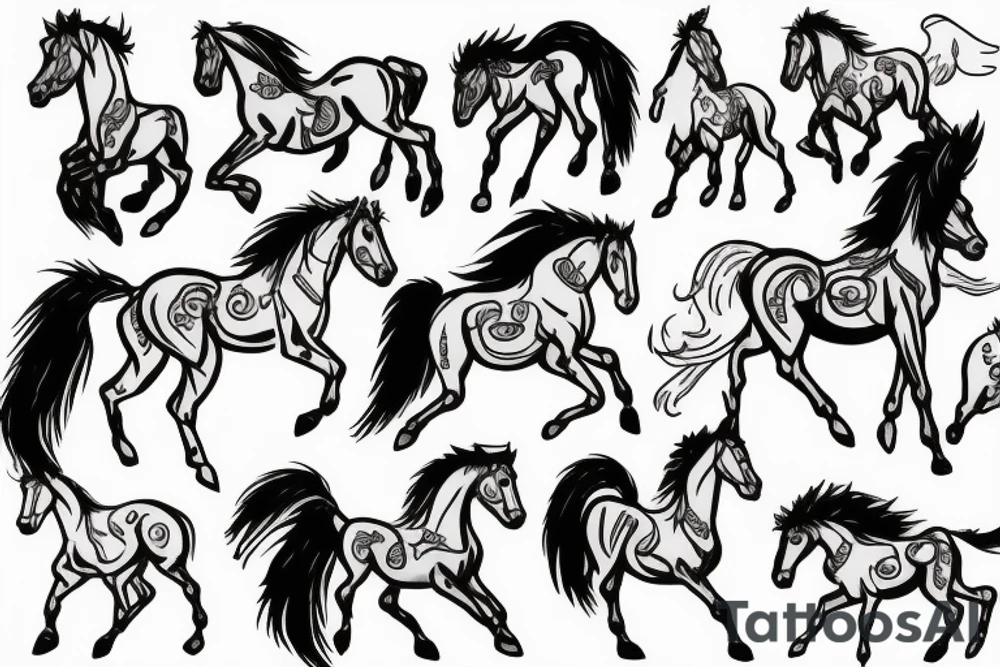 Pony running tattoo idea