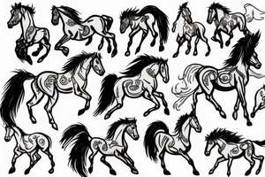 Pony running tattoo idea