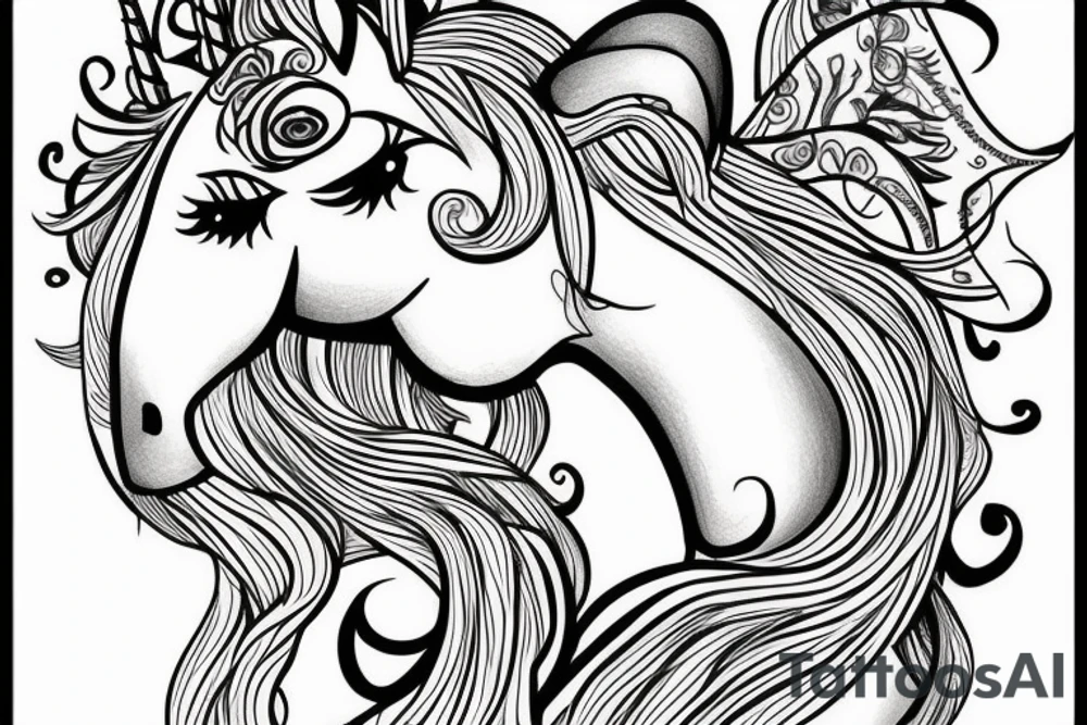 Unicorn tattoo idea