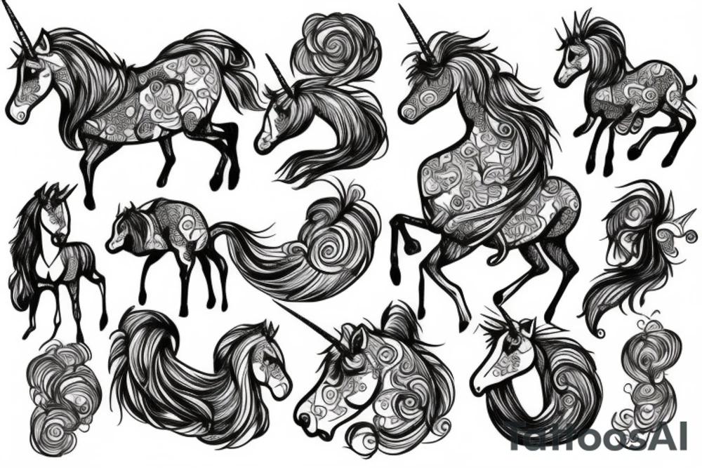 Unicorn tattoo idea