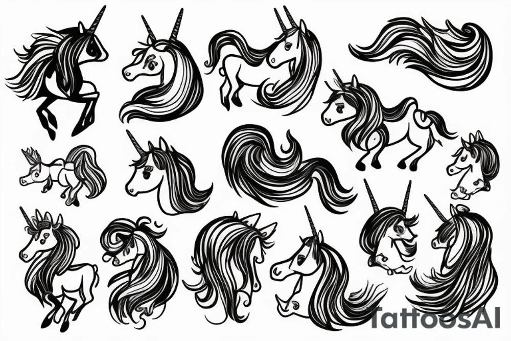 Unicorn tattoo idea