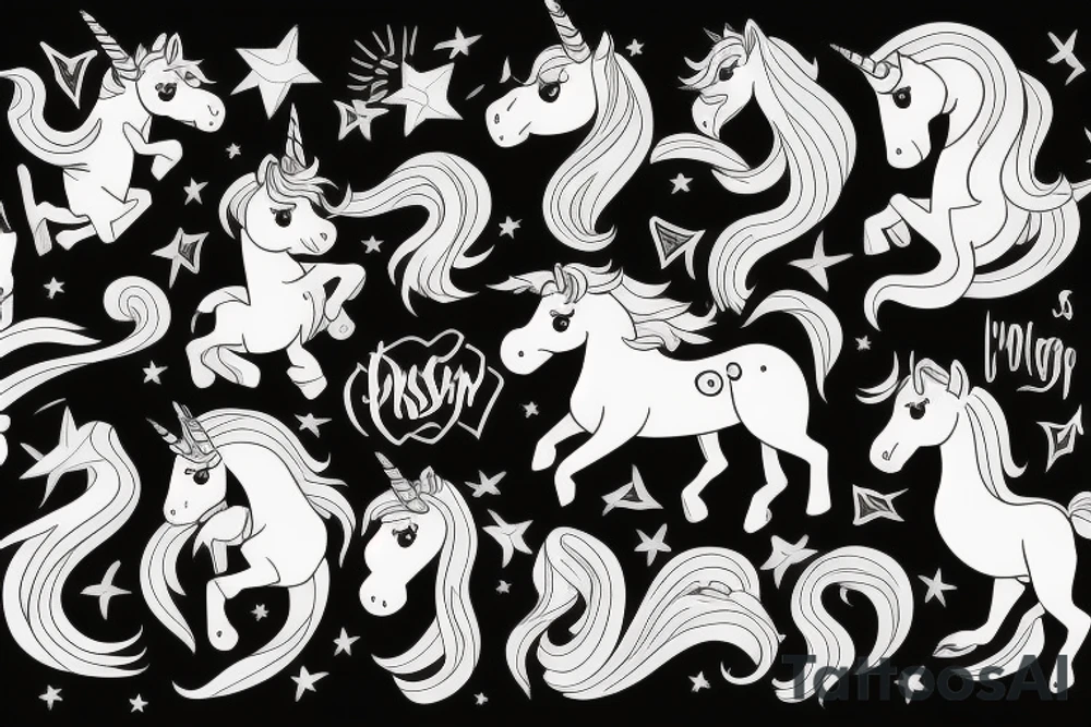 Unicorn tattoo idea