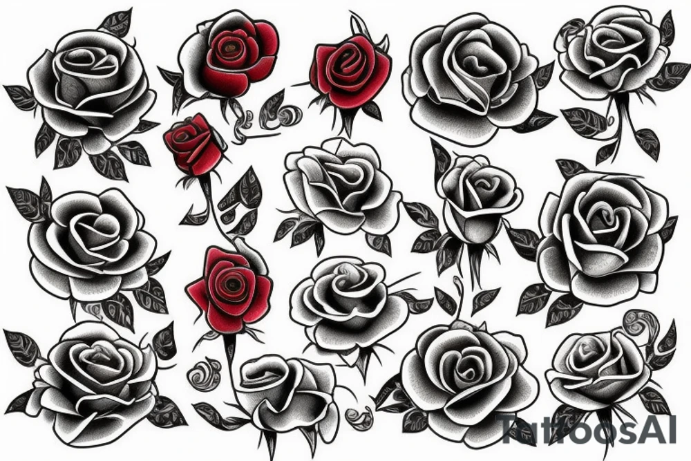 Red rose tattoo idea