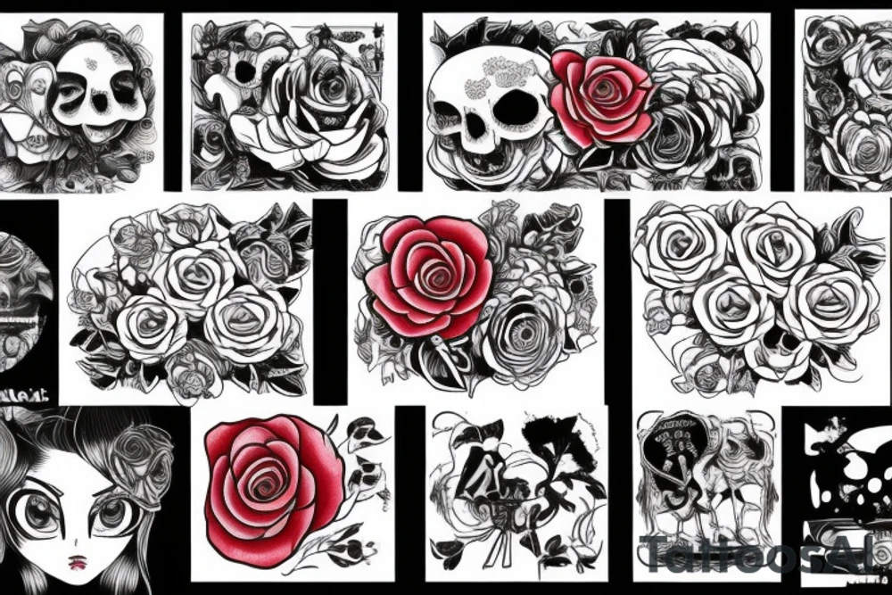 Red rose tattoo idea