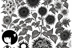 Sunflower tattoo idea