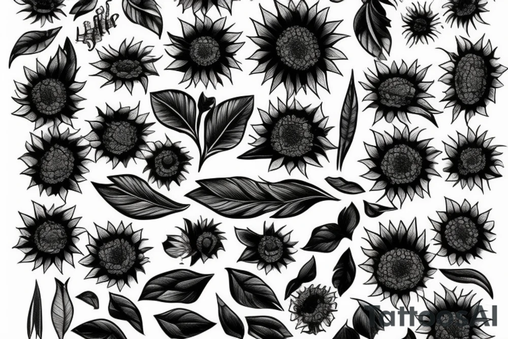 Sunflower tattoo idea