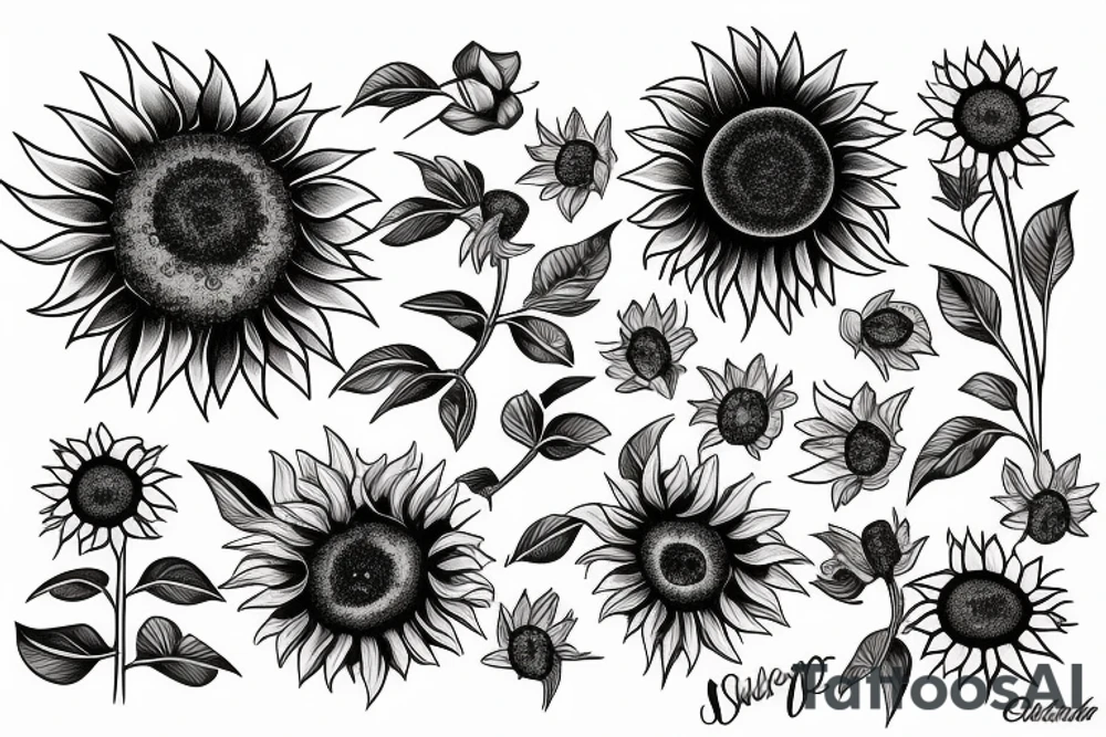 Sunflower tattoo idea