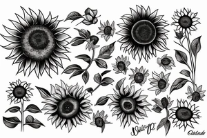 Sunflower tattoo idea