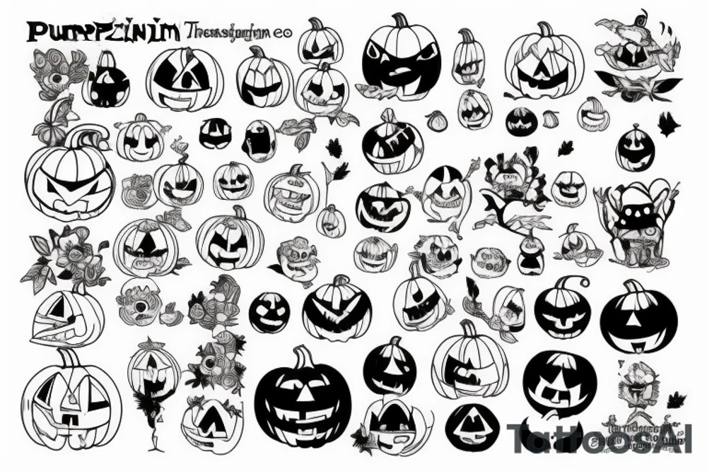 pumpkin tattoo idea
