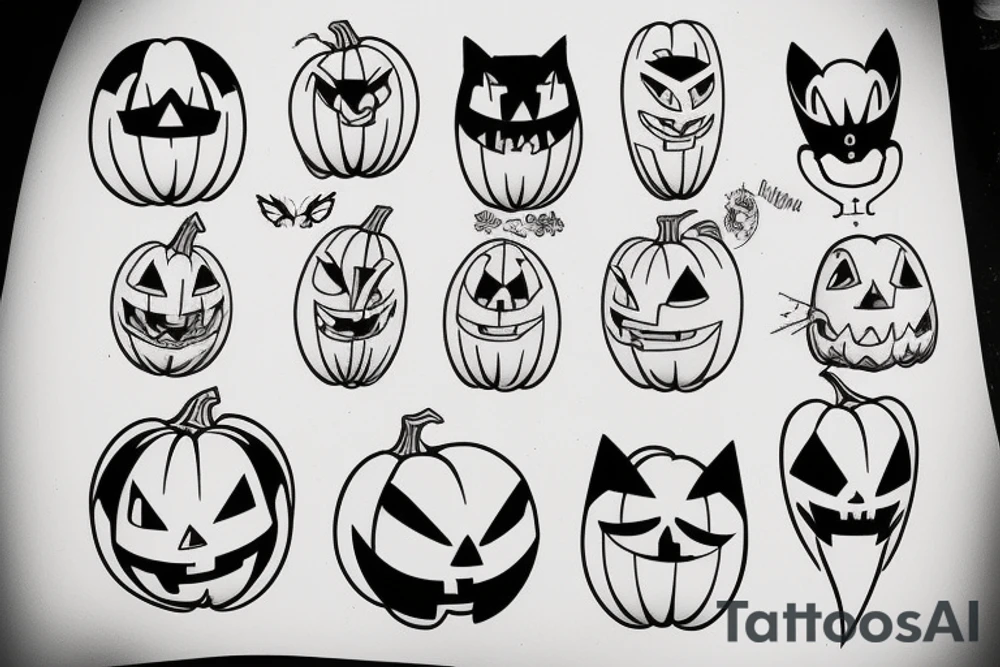 pumpkin tattoo idea