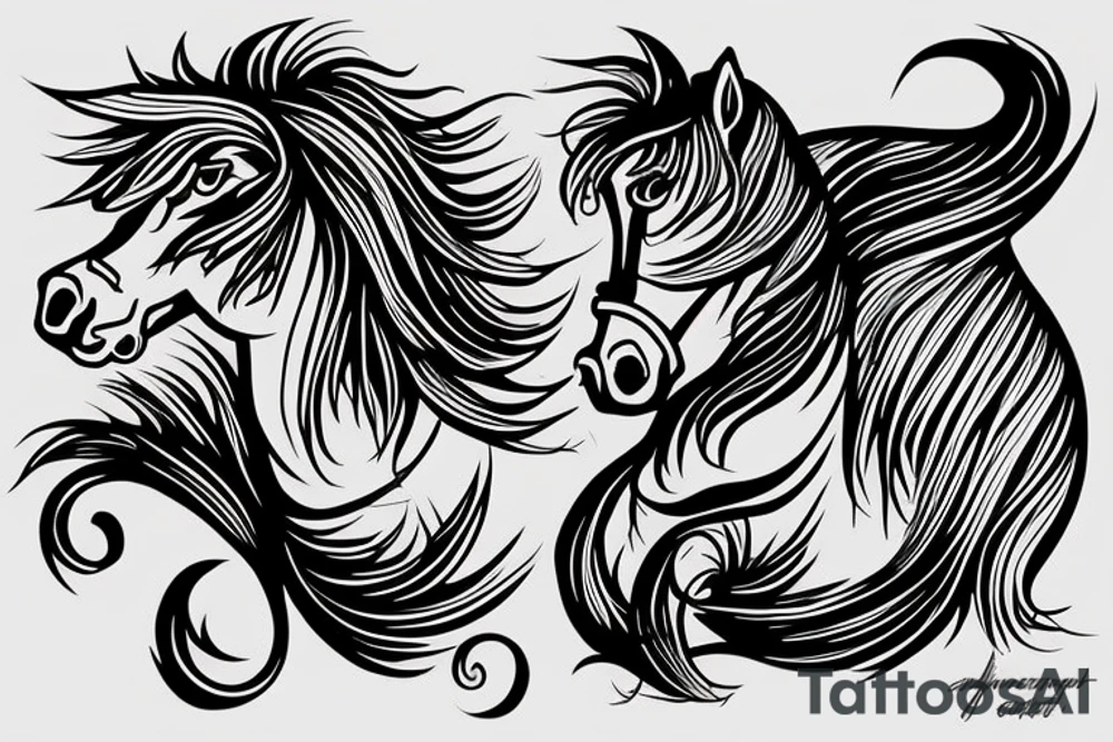 Horse run tattoo idea