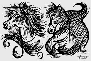 Horse run tattoo idea
