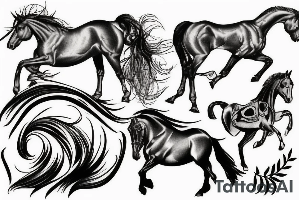 Horse run tattoo idea
