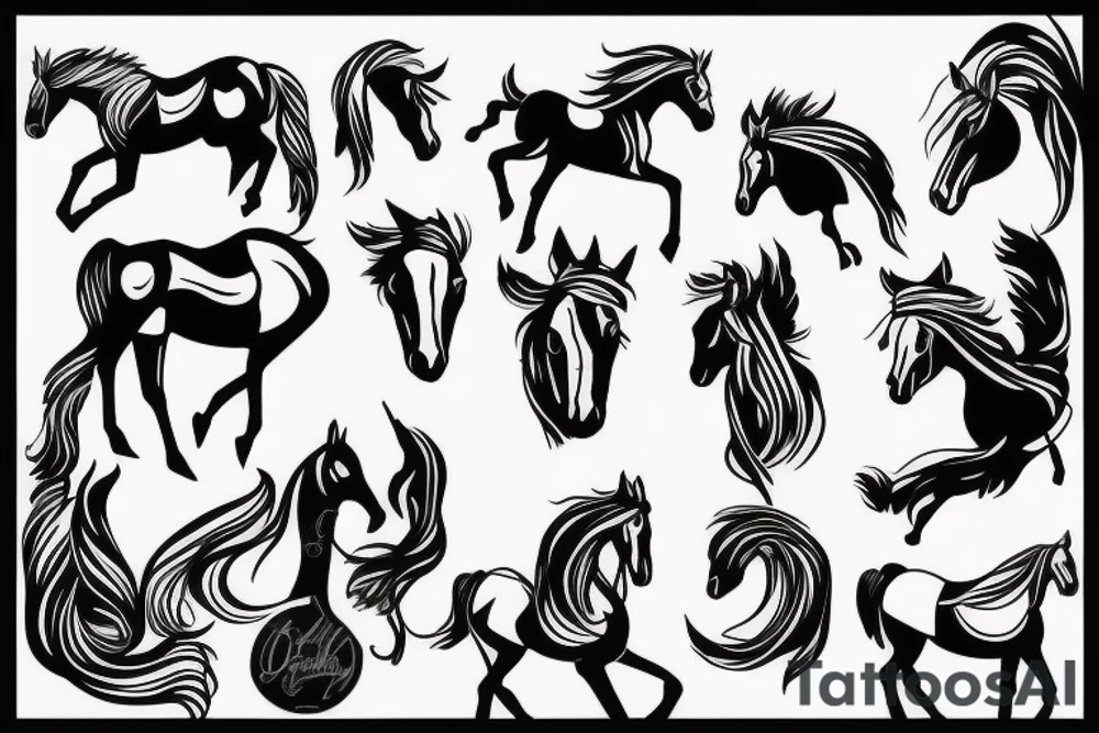 Horse run tattoo idea