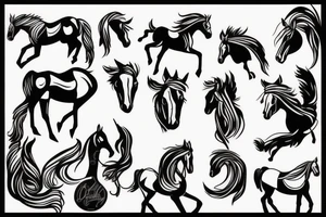 Horse run tattoo idea