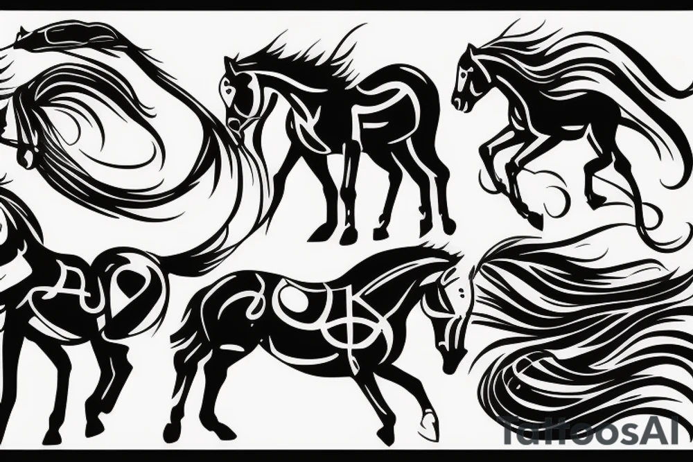 Horse run tattoo idea
