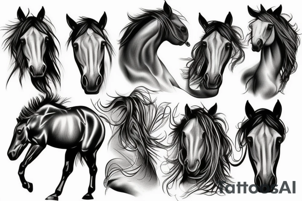 Horse run tattoo idea