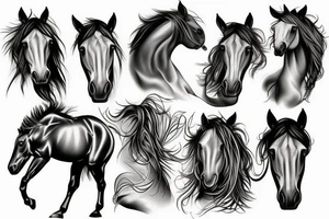 Horse run tattoo idea