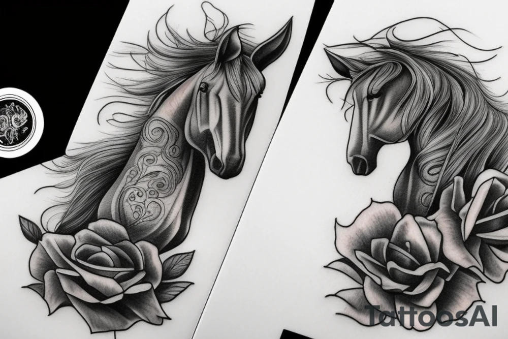 Horse run tattoo idea